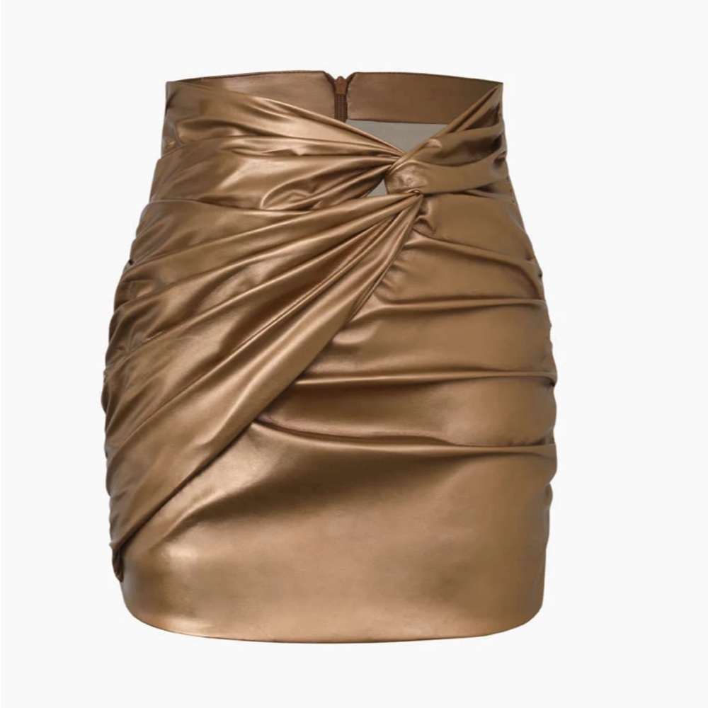 New Metallic mini skirt